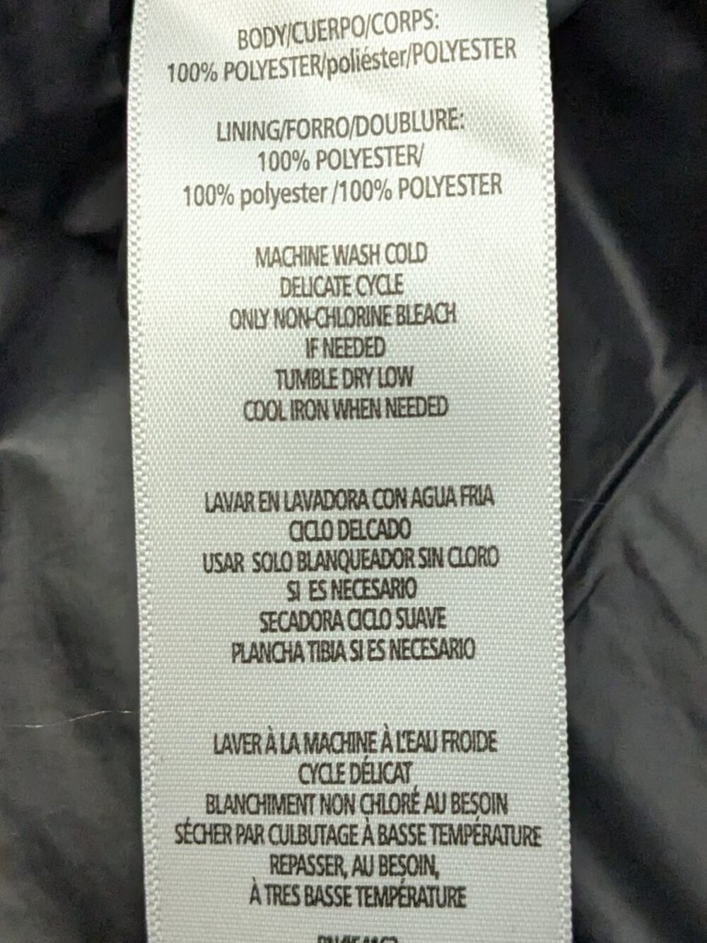 Calvin Klein Women’s Rain Jacket Size Small Black Zip Button Hooded - Picture 12 of 12